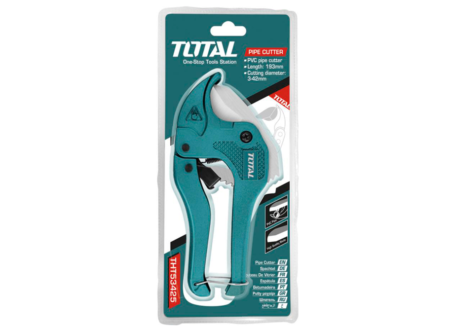 TENAZA CORTATUBOS TOTAL - PVC 3-42mm 193mm ALUMINIO
